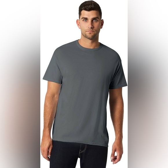 Gildan 100% Cotton Charcoal Gray T-Shirt - Size L - Picture 1 of 8